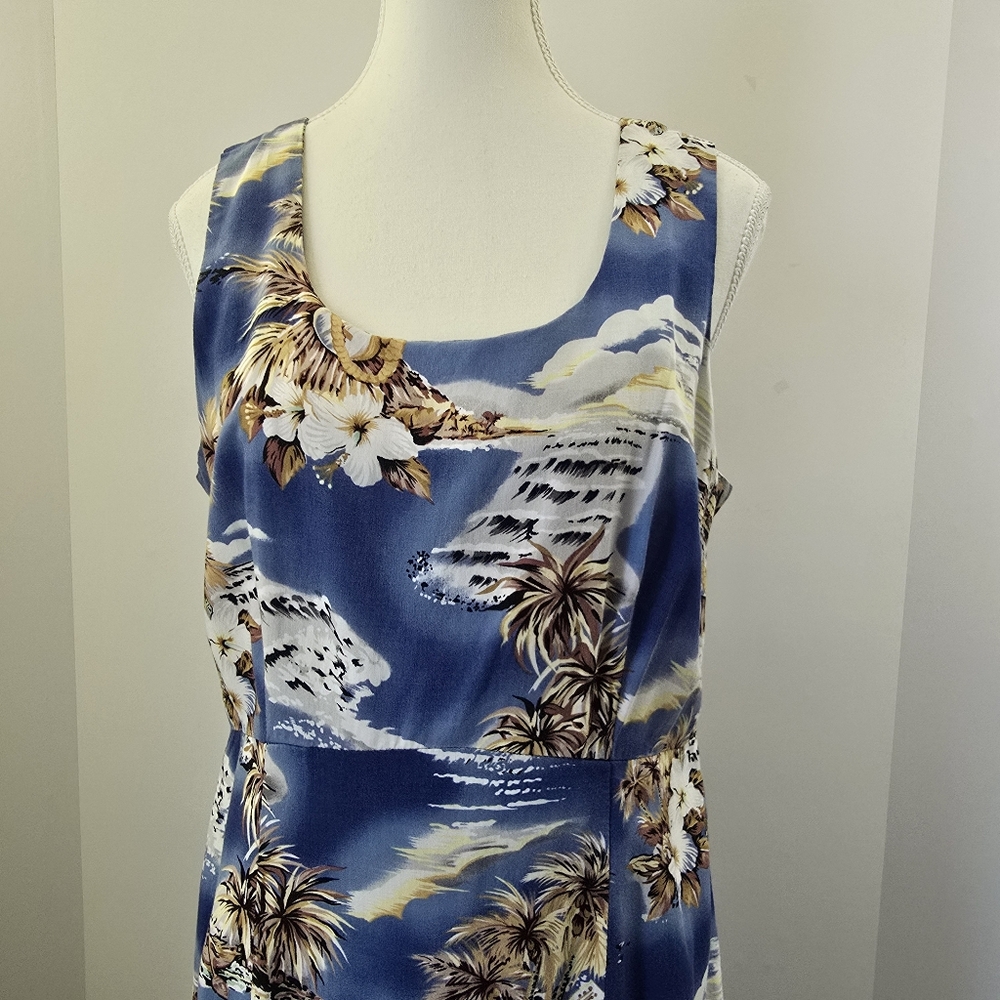 Hilo Hattie Hawaiian Tropical Print Maxi Dress Size 14 Floral Vacation - Picture 4 of 8